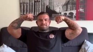 Straight Firefighter with big uncut cock