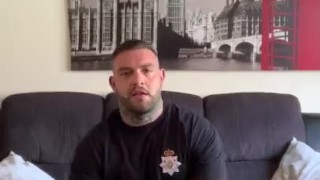 Straight Firefighter with big uncut cock