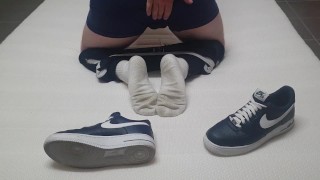 Cute 18yo Boy show Sneaks and Socks
