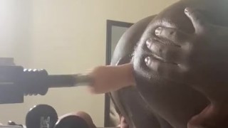 Using my new sex machine.