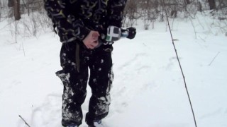 Outdoor Joy in the Snowbound Forest