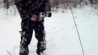 Outdoor Joy in the Snowbound Forest