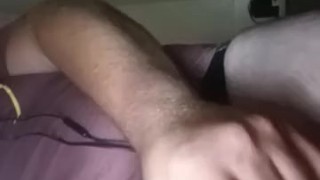 Jacking and Cumming all over table while watching porn straight guy