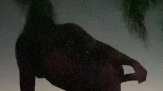 Midnight outdoor ass fucking 