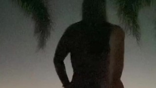 Midnight outdoor ass fucking 