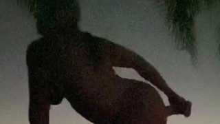 Midnight outdoor ass fucking 