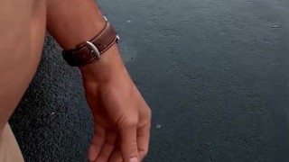 Naked in road 