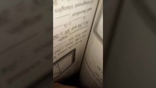 Korean teen cum while studying!
