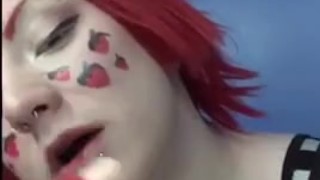 Sucking a popsicle like a dick