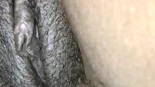 Horny ebony touch herself and cum in a minute(pulsing orgasm)