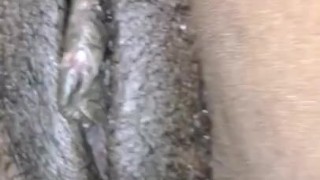 Horny ebony touch herself and cum in a minute(pulsing orgasm)