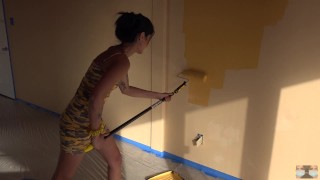 Viva Athena Naked Wall Painting During Covid 19