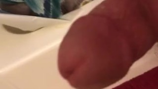 Stroking cock