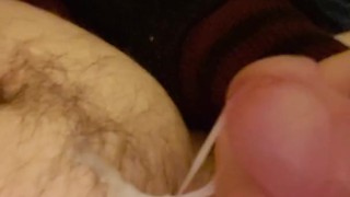 Cum on own stomach