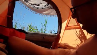 Dirty Talk in Tent, Big Load/Orgasm