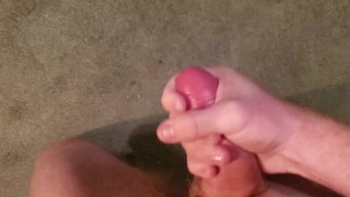 Pov freshly showered and trimed male strokes cock