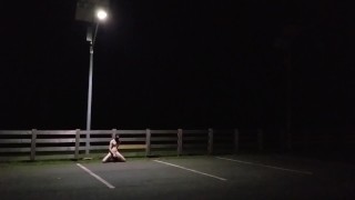 Public masturbation at night!