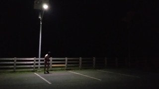 Public masturbation at night!