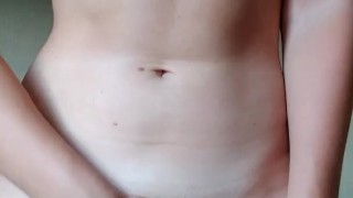 Naked girl cums fast for her online friend - quiet masturbation