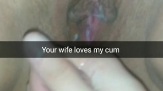 Her lover would pull out the cock out of her pussy, but she pushed all the his cum inside!