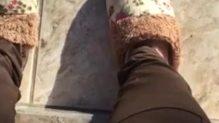 @tici_feet tici_feet ticii_feet tici feet IG sunbathing my toes again - red toenails