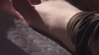 @tici_feet ticii_feet IG tici feet ticii feet in my bed - red toenails