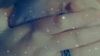Licking my own tits! 