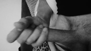 Playing with my hard cock
