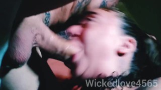 SLOPPY CUM IN THROAT FACEFUCK