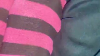 Teen Girl in Striped Socks