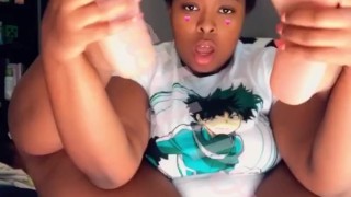 Jadeenasty massive Squirt in Deskchair