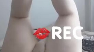 Pale Curvy Goddess has Shaking Legs Moaning Orgasm