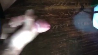 Thick white cock releases giant cum load 