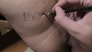 My wife getting preparing for dirty sex with perverts who loves bodywriting