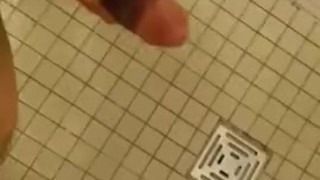 Hung 17cm DomTop Cumming Hard in Public Shower After 1 Hour of Edging - HUGE Cumshot