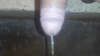 BIG BLACK COCK PISSING IN OLD ABANDONED SCARY HOUSE 