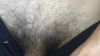 Hard cock busting bulge in underwear bouncing out 