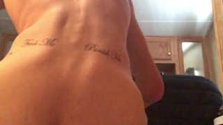 Big dildo ass workout