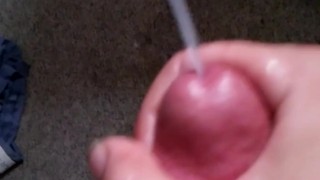 Cumshot with girlfriend watching 