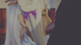 Re:Zero - Emilia Gives Subaru A Blowjob