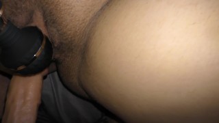 My best friend with huge cock almost cum in my wife fertile pussy!