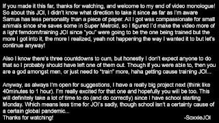 HENTAI JOI - Samus Aran tries to train you... (Vanilla, Titjob, Ruined Orgasm, Mind Break,Heartbeat)