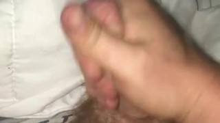 Jacking My Uncut Cock in Bed Until I Explode