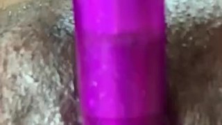 Teen ebony plays with herself