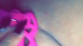 Bbw self satisfies her pussy with 2 toys