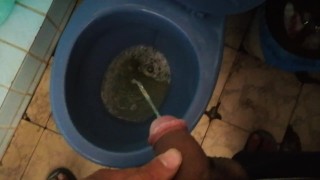 Morning pee in the bathroom - The Cazique