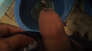 Morning pee in the bathroom - The Cazique