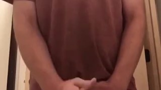 Stroking Hard Uncut Cock Until Orgasming Big Load