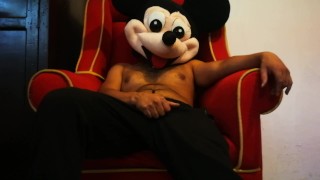 Mickey Mouse masturbates sitting in Santa's chair - The Cazique