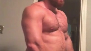 Sexy Big Dick Musclebear Flexing Naked P1 Hot Alpha Bear OnlyfansBeefBeast 